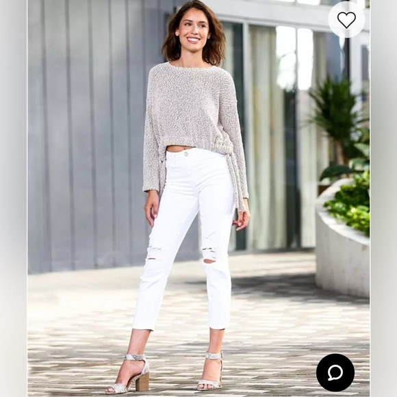 Willow & root Distressed  the mom fit high rise jeans - Picture 1 of 10
